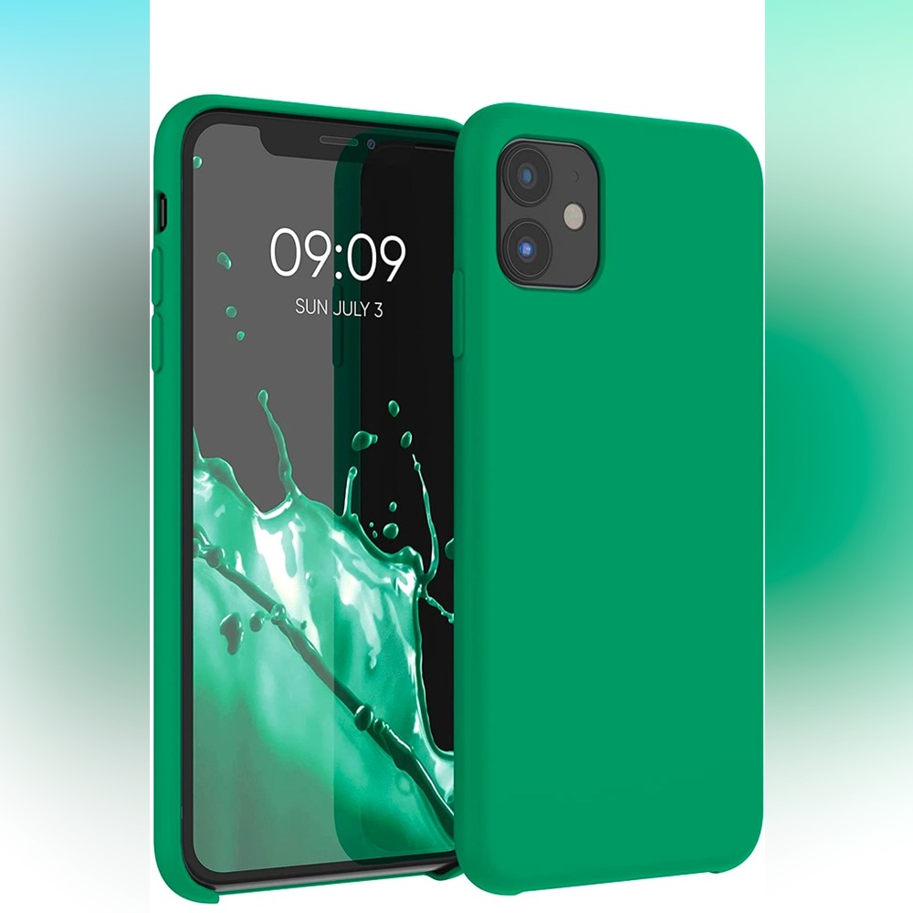 Emerald green iPhone 11 silicone phone case